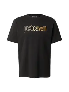 Just Cavalli Tričko 'INSTITUTIONAL'  zlatá / čierna
