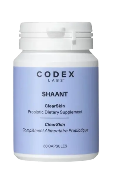 CODEX LABS SHAANT ClearSkin Probiotic Supplement 2.0, 60 kapslí