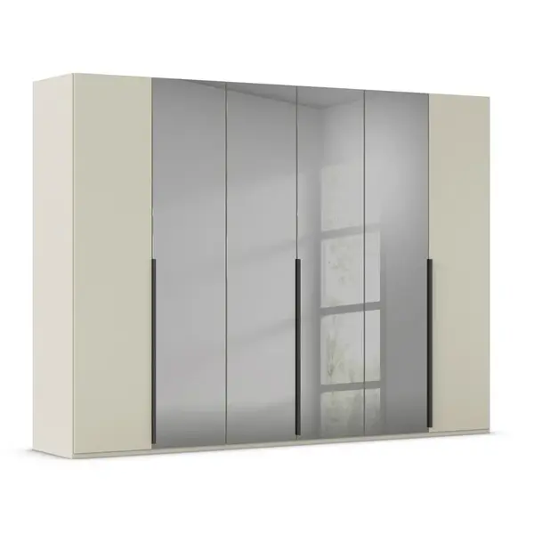 Rauch Möbel ŠATNÍ SKŘÍŇ S OTOČNÝMI DVEŘMI, šedá, šampaňská, 301/223/61 cm