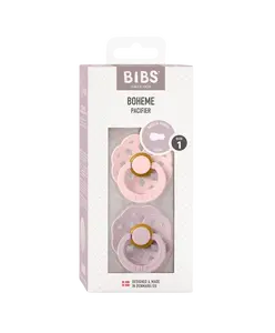 BIBS Boheme Dudlíky z přírodního kaučuku Blossom / Dusky Lilac 2 ks