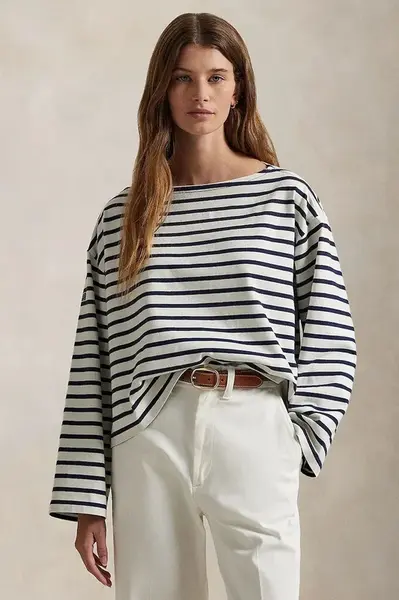 Bavlnené tričko s dlhým rukávom Polo Ralph Lauren