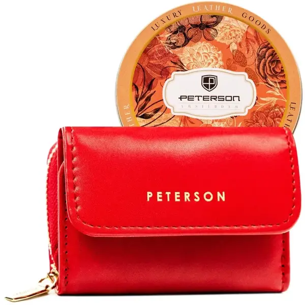 Dámská kožená peněženka červená - Peterson Neiry