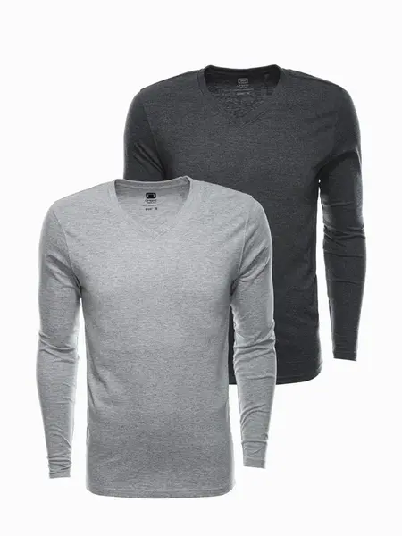 Ombre Men's V-NECK longsleeve set - mix 2