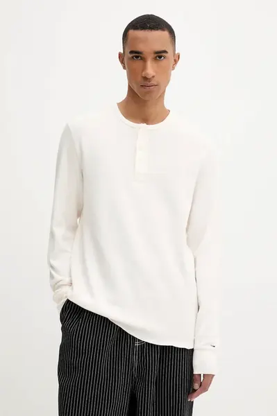 Bavlnené tričko s dlhým rukávom Tommy Jeans