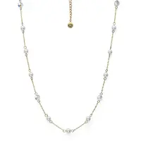 Oliver Weber Jemný pozlacený náhrdelník s perličkami Away 12257G