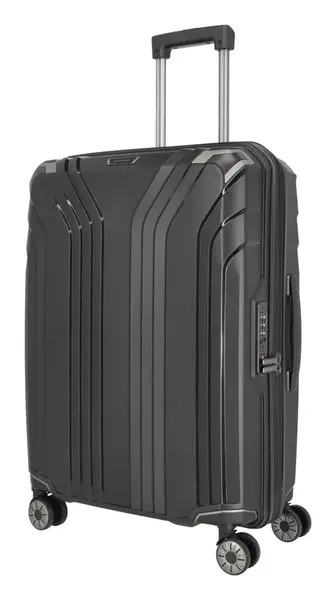 Stredný škrupinový kufor Travelite Elvaa 4w M Black