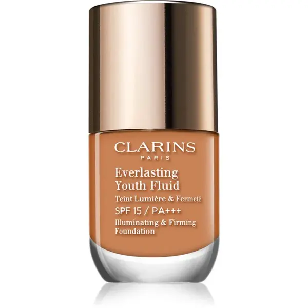 Clarins Everlasting Youth Fluid Foundation rozjasňujúci make-up SPF 15 odtieň 112 Amber 30 ml