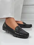 Resti Women's Cyra Nero Moccasins made of patent eco-leather, classic Italian style