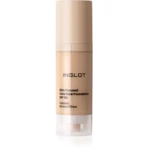 Inglot Skin Focused Care Face Foundation SPF 50 krycí make-up SPF 50 odtieň 305 Peachy Beige 30 ml