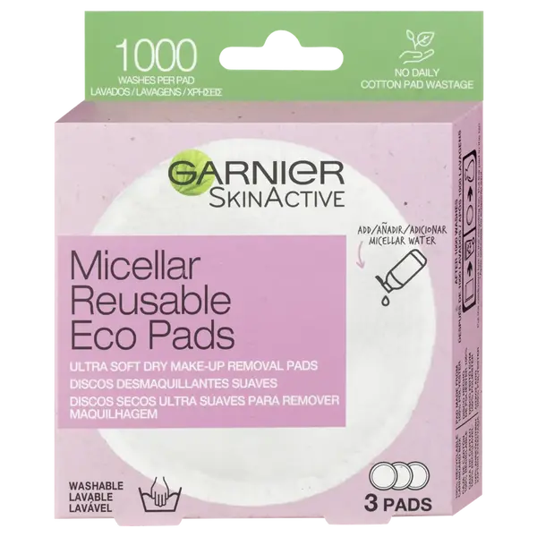 GARNIER Znovu použiteľné odličovacie tampóny Eco Pads 3 ks