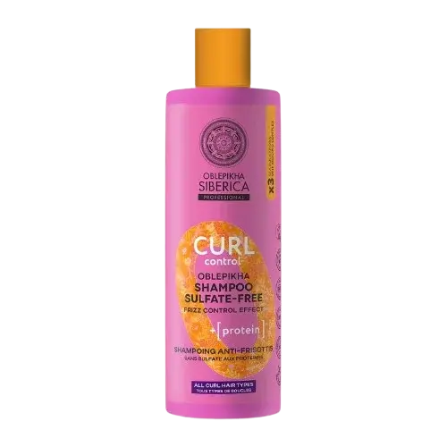 NATURA SIBERICA Oblepikha O Curl Control Proteínový šampón bez sulfátov pre kučeravé vlasy 400 ml