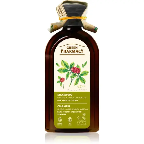 Green Pharmacy Ginseng Shampoo šampón pre citlivú a podráždenú pokožku hlavy 350 ml