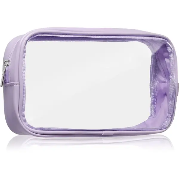 Notino Travel Collection Medium Clear Organizer transparentná kozmetická taštička M Purple 24x12,5x5 cm 1 ks