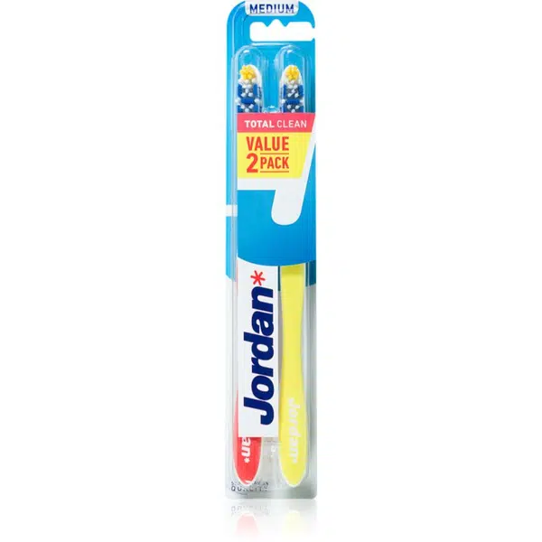 Jordan Total Clean Medium 2 pack zubná kefka 2 ks