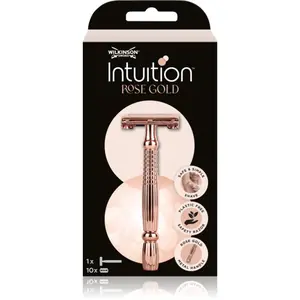 Wilkinson Sword Intuition Rose Gold Razor holiaci strojček + náhradné hlavice 10 ks