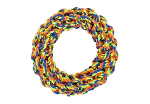 Reedog krúžok na preťahovanie žltý, pletená hračka pre psy, 19 cm