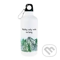 Turistická smaltovaná fľaša Všetky cesty vedú na hory