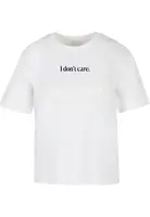 Women's T-shirt I Don't Care white