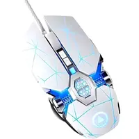 Herná myš Mechanic - Biela/Drôtová H37825