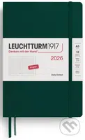 Daily Planner 2026 Medium (A5) Forest Green - tečkovaný