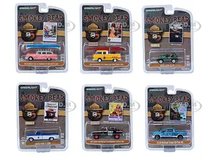 "Smokey Bear" Set of 6 Cars Series 4 1/64 Diecast Model Cars by Greenlight