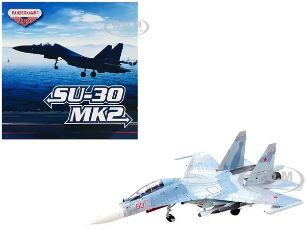 Sukhoi Su-30M2 Flanker-C Fighter Aircraft 80 "Russian Air Force" "Wing" Series 1/72 Diecast Model by Panzerkampf
