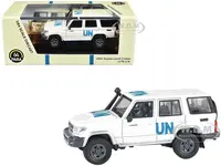 2014 Toyota Land Cruiser LC76 White "United Nations" 1/64 Diecast Model Car by Paragon Models