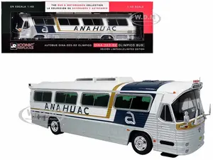 Dina 323 G2 Olimpico Coach Bus "Anahuac Monterrey" White with Blue and Gold Stripes "The Bus &amp; Motorcoach Collection" 1/43 Diecast Model by Iconi
