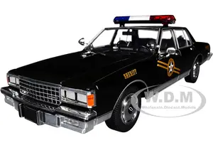 1981 Chevrolet Caprice "Navajo County AZ Sheriff" Black "Thelma &amp; Louise" (1991) Movie "Hollywood" Series 20 1/24 Diecast Model Car by Greenlight