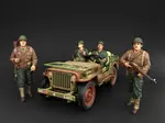 US Army WWII 4 Piece Figure Set For 118 Scale Models by American Diorama
