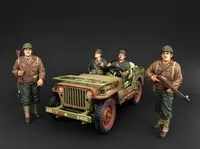 US Army WWII 4 Piece Figure Set For 118 Scale Models by American Diorama