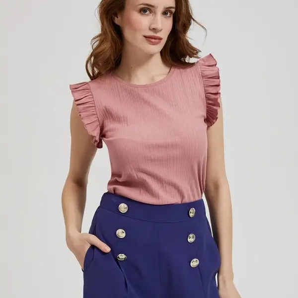 Marisse Women's Blouse L-Ts-4388 Dusty Pink