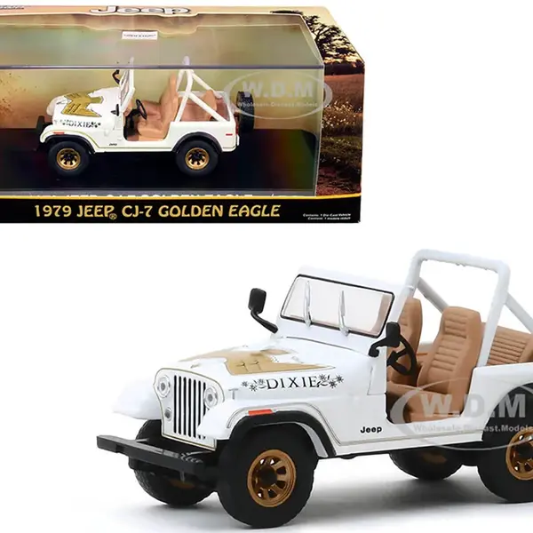 1979 Jeep CJ-7 Golden Eagle "Dixie" White 1/43 Diecast Model Car  by Greenlight