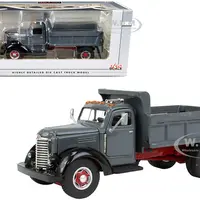 International KB-8 Truck Gray and Black with Dump Body 1/50 Diecast Model by Speccast