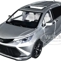 Toyota Sienna Minivan Silver Metallic 1/24 Diecast Model Car