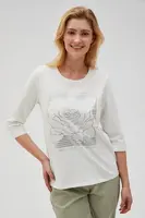 Marisse Women's Blouse L-Ts-4614 Off White