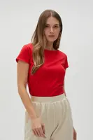 Marisse Women's T-Shirt L-Ts-4622 Red