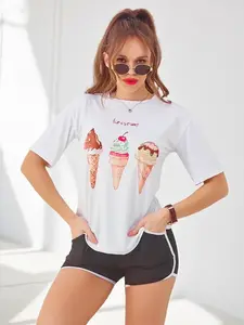 Resti Women's sports set with a t-shirt and shorts Ice Cream