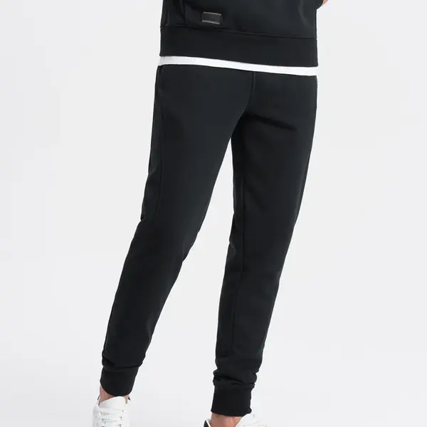 Ombre BASIC men's cotton sweatpants joggers - black