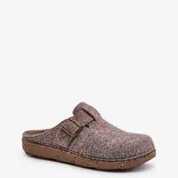 Men's slippers with buckle Inblu beige health slippers