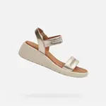 Gold women's sandals Geox Meliconia - Women's