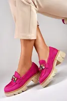 primohurt Růžové mokasíny se zdobenými kameny