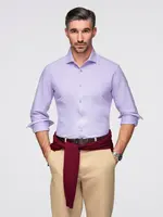 Ombre Men's cotton pastel oxford shirt - lavender