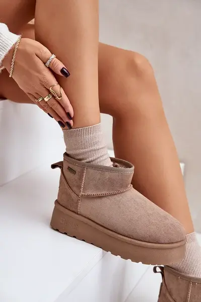 Low snow boots on the Big Star platform OO274A100 beige