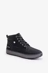 Lace-up men's ankle boots Big Star Hi-Poly System black