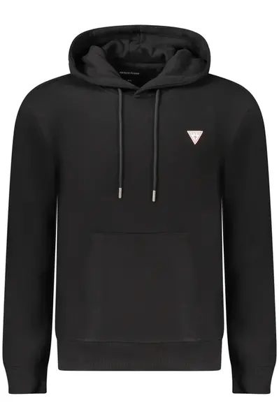Čierna mikina GUESS JEANS s kapucňou