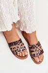 Boto Ploché Dámske Šľapky So Zlatým Detailom Leopard Noroti