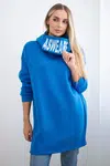 Padded hoodie purple blue