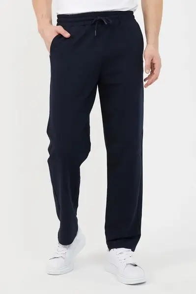 82904 Dewberry Straight Leg Relaxed Cut Mens Sweatpant-NAVY