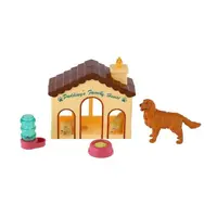 Pejsci/Pes 3ks s domečkem/boudou plast s doplňky